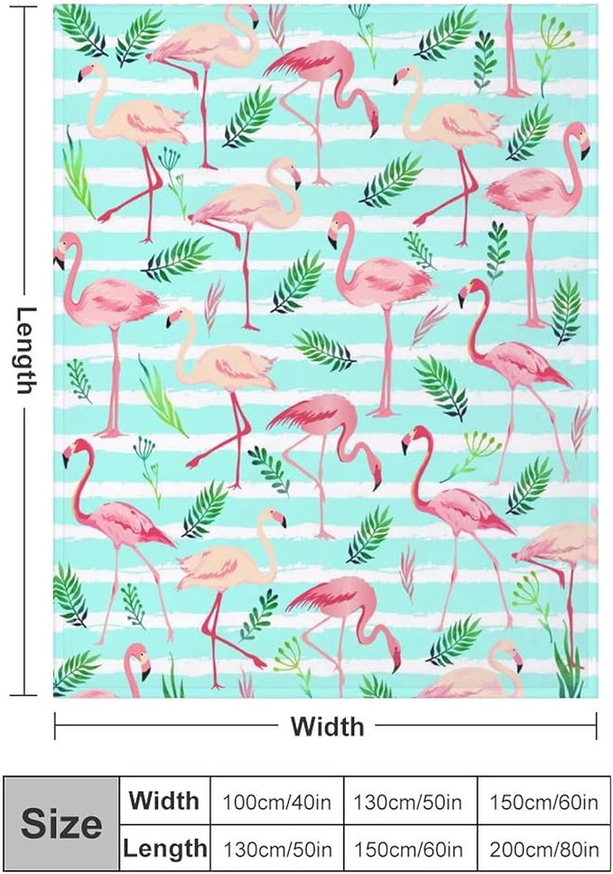 Flamingo Blanket Super Soft Flamingo Throw blanket Warm Cozy Flannel Blankets for Women Kids Adults Gifts 60"X 50"