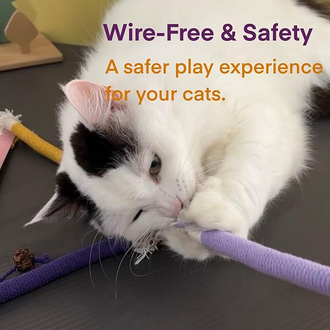 Kitten Toys, Cat Chew Toy for Teeth Cleaning, Catnip Rope Toys for Indoor Kittens, Interactive Cat Nip Teething Toys for Cats, Kitty Kicker Toy, 6 Pack (Plus 3 Pouches of Catnip)