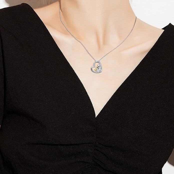 JUSTKIDSTOY Dog/Cat/Hummingbird Urn Necklace for Ashes S925 Sterling Silver Heart Cremation Jewelry Keepsake Memorial for Women