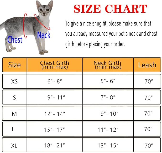 Cat Harness and Leash for Walking, Kitten Escape Proof Harnesses, Adjustable Reflective Puppy Harness with Leashes Set, Easy Adjustable Soft net Breathable Pet Safety Vest M (Chest: 12" - 14") Black