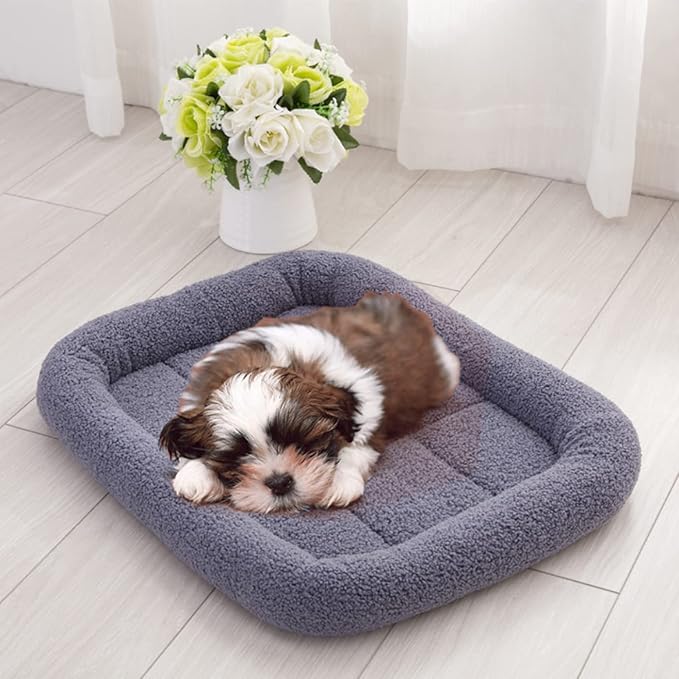 SHENGOCASE 4-Pack Teddy Fleece Cat Bed Cushion with Bolster for Cat Wall House, Cat Wall Furniture Shelves Cat Perch