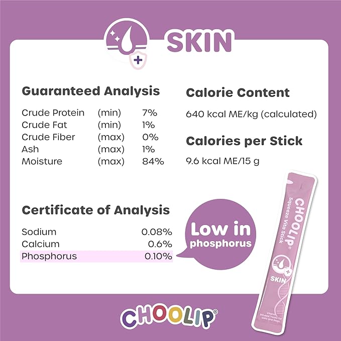 Squeeze Vita Stick Lickable Treats for Dogs & Cats. 49 Skin & Coat Support Sticks with Essential multivitamins. Soft and Tasty Paste for All Life Stages, Supporting Skin & Coat Health