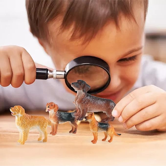SIENON 12 Mini Dog Figurines, Realistic Puppy Figures, Cake Topper, Easter Eggs & Birthday Toy Set
