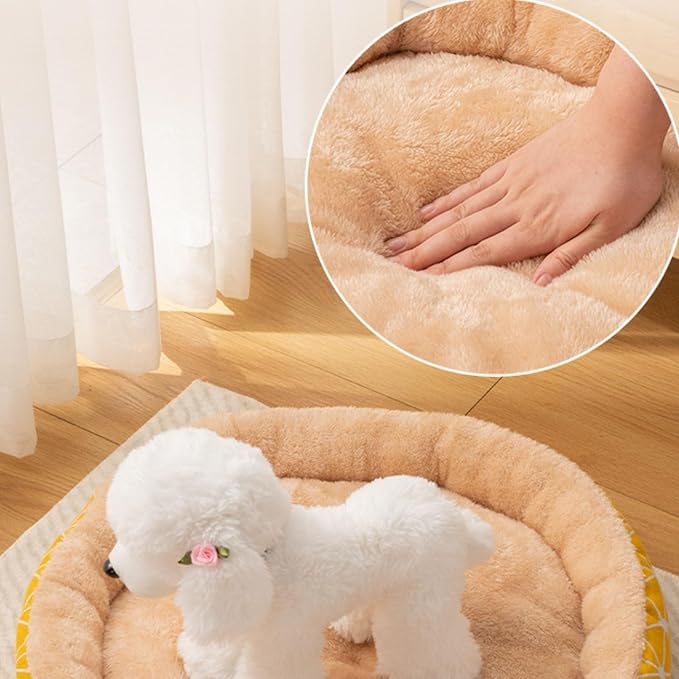GeRRiT Universal Cat Bed Pet Mat Dog Bed Dog House Pad Round Nest Warm Pet Nest,M(18x18x4)