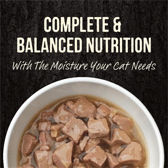 Merrick Backcountry Grain Free Gluten Free Premium High Protein Wet Cat Food, Chicken Recipe Cuts With Gravy - (Pack of 24) 3 oz. Pouches