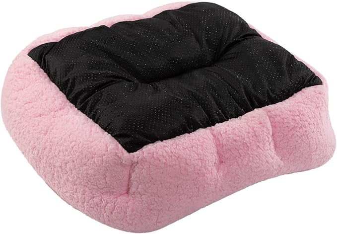 Hollypet Sherpa Fleece Dog Bed, Self-Warming Pet Bed for Small-Sized Dogs Cats Sleeping Bag Cushion, Rectangular Pet Bed, Pink
