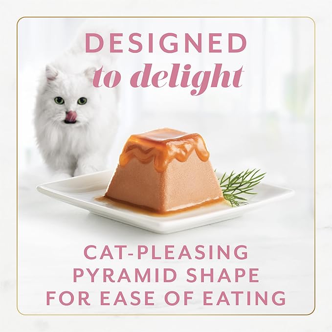 Fancy Feast Gems Pate Cat Food Mousse With Salmon and a Halo of Savory Gravy Cat Food - (Pack of 8) 4 oz. Boxes