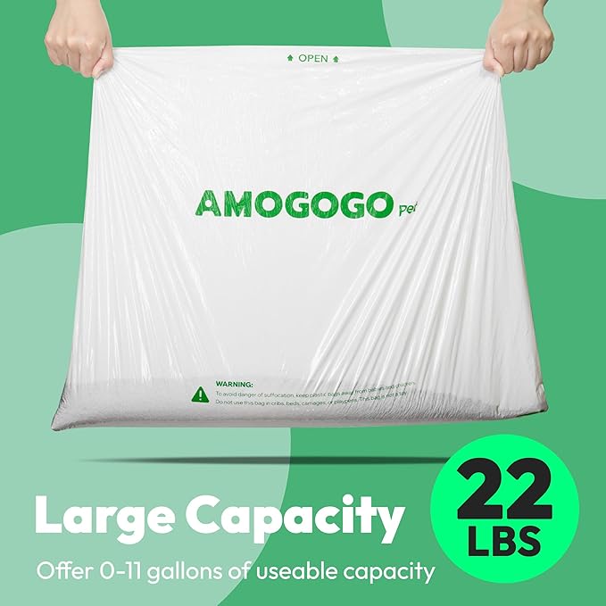 100 Pcs Waste Bags Liners, Compatible with Litter Robot 4 & 3, Leak-Proof Replacement Waste Bags, Heavy Duty Cat Litter Trash Bags, Waterproof Litter Bags, 26.4" x 21.9"