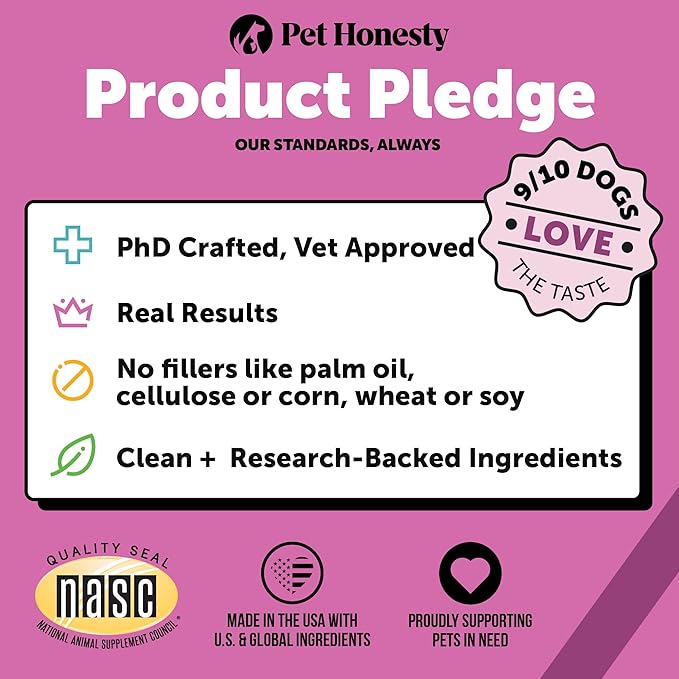 Pet Honesty Dog Multivitamin Supplement with Salmon Oil for Dogs - Allergy Itch Relief, Digestion, Skin & Coat Health, Liquid Supplement - Dog Food Topper Bone Broth with Prebiotics (12 oz)