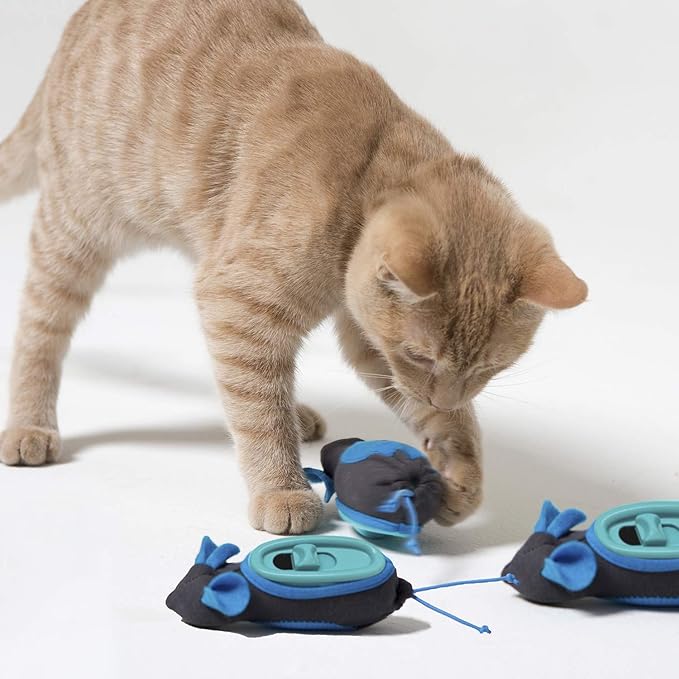 SPOT Doc and Phoebe's Cat Hunting Snacker - Interactive Indoor Treat Dispenser, Encourage Natural Instincts to Hunt, Provide Mental Stimulation, Solve Behavioral Problems & Obesity, Pack of 1 Mouse