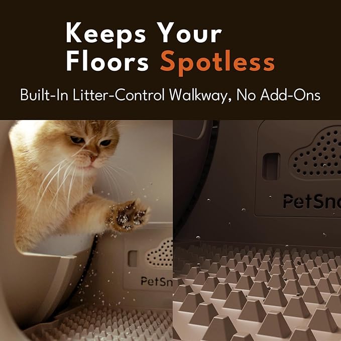 (2025 Premium Version with Mini Mesh) Snow+ Self Cleaning Automatic Litter Box with Zero Odor TiO2 System Automatic Cat Litter Box Self Cleaning for 3.3-20 lbs