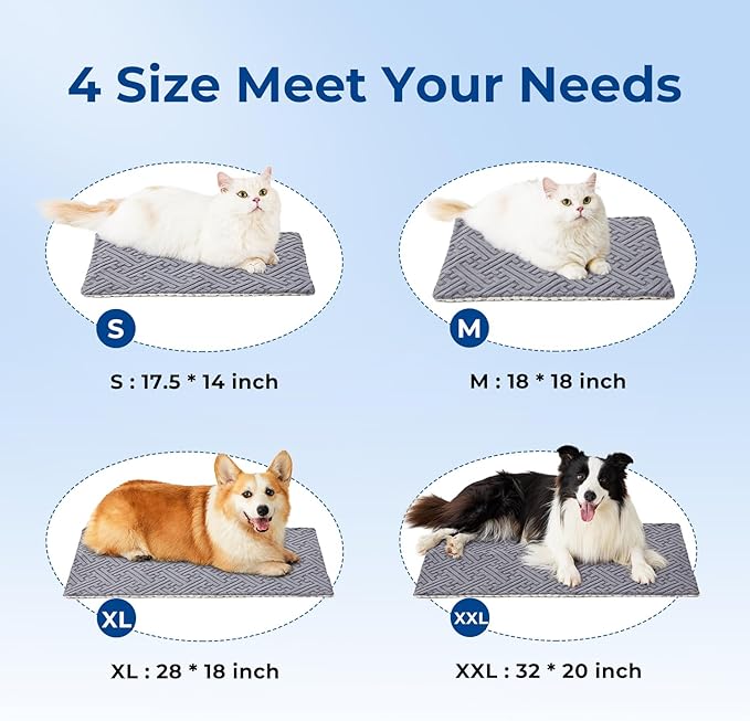 Pet Heating Pad - 11 Adjustable Temperature and 25 Timer Options, Heated Cat Bed Indoor Waterproof with Chew-Resistant Cord for Small Dogs, 18x18 Inch