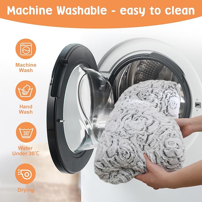 2 in 1 Dog Bed Crate Pad Mat Washable Reversible (Cool & Warm) Soft Fluffy Pet Kennel Beds for Large Medium Small Puppy Cat Sleeping Mattress Machine Wash Dog Cooling Mats (Dot Grey, 35" 23")