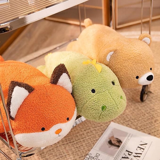 16 Inch Plush Beige Bear Stuffed Animal Hugging Pillow Cuddly Bear Plushies Anime Gifts for Kids and Lovers