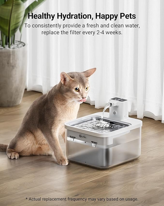 DownyPaws 16 Packs Replacement Filters for Battery Operated Cat Water Fountain DPWFP6 Fursink, 8 Months Set of Replacement Filters
