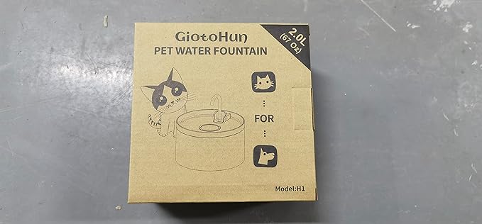 Cat Water Fountain with Tap Shape, 2L Cat Fountain for Cats, Super Quiet Water Pump, Filters Hair, Easy Disassembly, 6 Filters + 3 Foam Filters, Pink Cat Fountains for Drinking