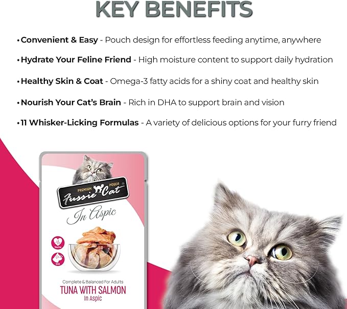 Fussie cat Premium Tuna w/Salmon in Aspic
