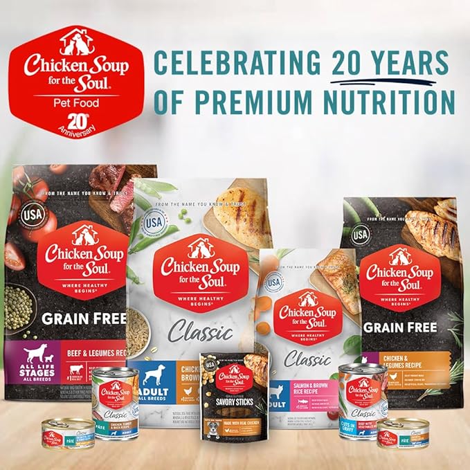 Chicken Soup For The Soul Classic Wet Senior Cat Food, Chicken & Turkey Pate, 5.5 Ounce Can (Pack of 24) | Soy Free, Corn Free, Wheat Free, Mature Cat Food Made with Real Ingredients