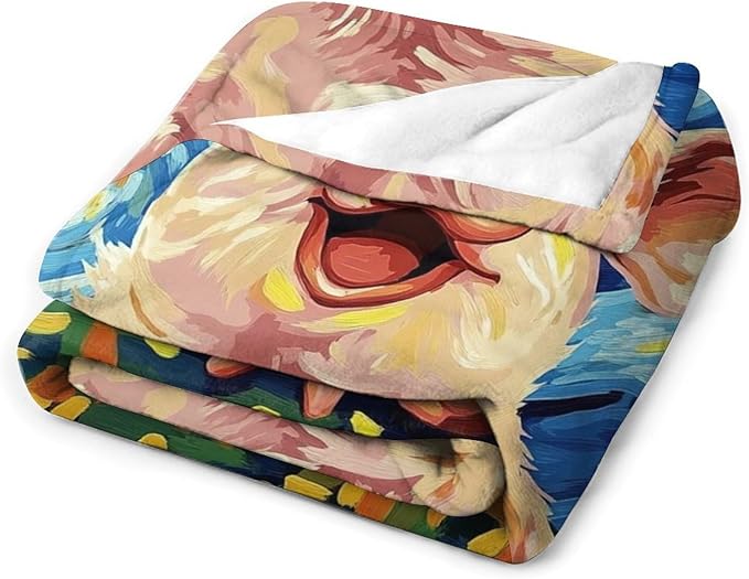 Pig Funny Gifts for Girls Boys Kids - Soft Warm Fleece Plush Blankets for Bed Sofa Couch - 40"x50"