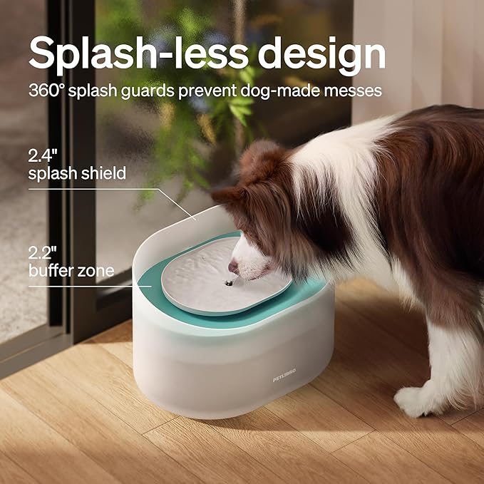 Bundle of PETLIBRO Dog Water Fountain, 2.1Gal/270oz Capsule Dog Fountain for Medium to Large Dogs, Anti-Splash, Ultra-Quiet + PETLIBRO Replacement Filters 8 Count Pack