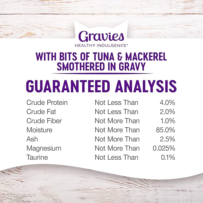 Wellness Complete Health Healthy Indulgence Gravy Adult Wet Cat Food, Natural, Protein-Rich, Grain Free, 3 Ounce Pouches, 24 Pack, (Tuna & Mackeral)