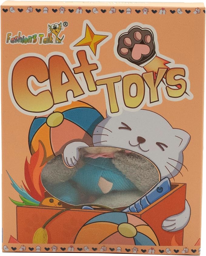 Fashion's Talk Cat Mice Toy 18-Pack Plush Catnip-Filled Mice Toys for Indoor Cats - Realistic Design, 9 Assorted Colors, 2 of Each, Value Pack