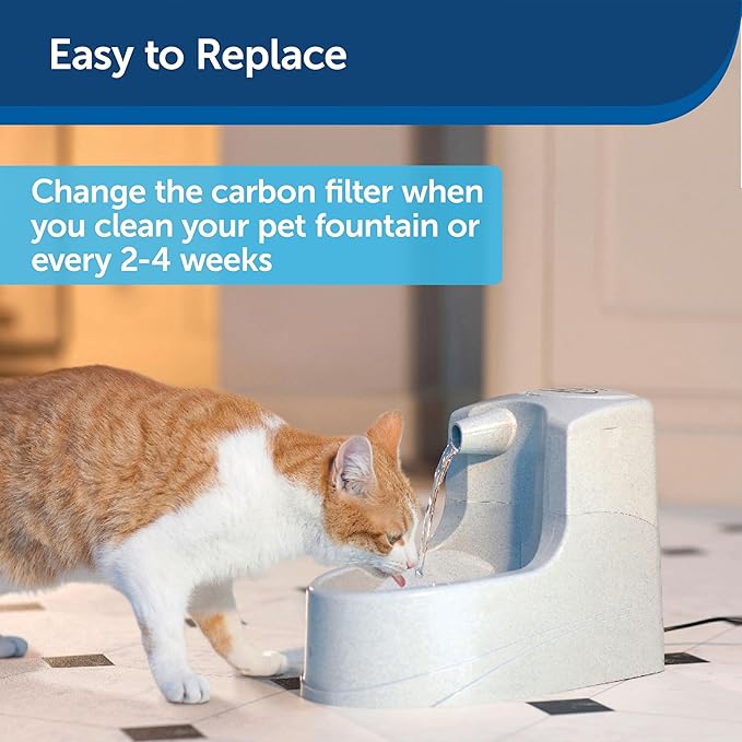 PetSafe Drinkwell Premium Pet Fountain Replacement Carbon Filters,Cat Water Fountain Filters, Contains 50% More Carbon (Pack of 12)