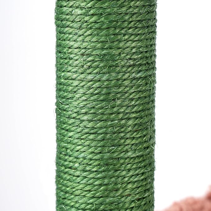 37.4" Cactus Cat Tree Cat Tower with Twin Cat Condos for Indoor Cats, All-in-One Activity Center Cat House Furniture with Cat Scratching Post Cozy Sleeping Perch Hammock and Toy Balls,Green …