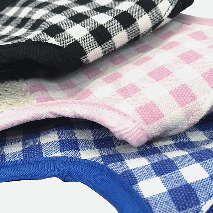 Cat Harness and Leash for Walking Escape Proof, Adjustable Cat Vest Harness, Padded Stylish Cat Walking Jackets, Black Plaid, Large