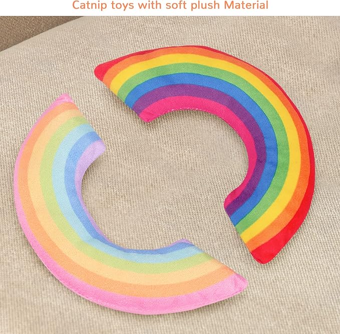 Catnip Toys, Catnip Toys for Cats, Cat Toys, Cat Toys for Indoor Cats, Cat Toys with Catnip, Interactive Cat Teething Chew Toys Cat Pillow Toys for Kitten Kitty, 2 Pack
