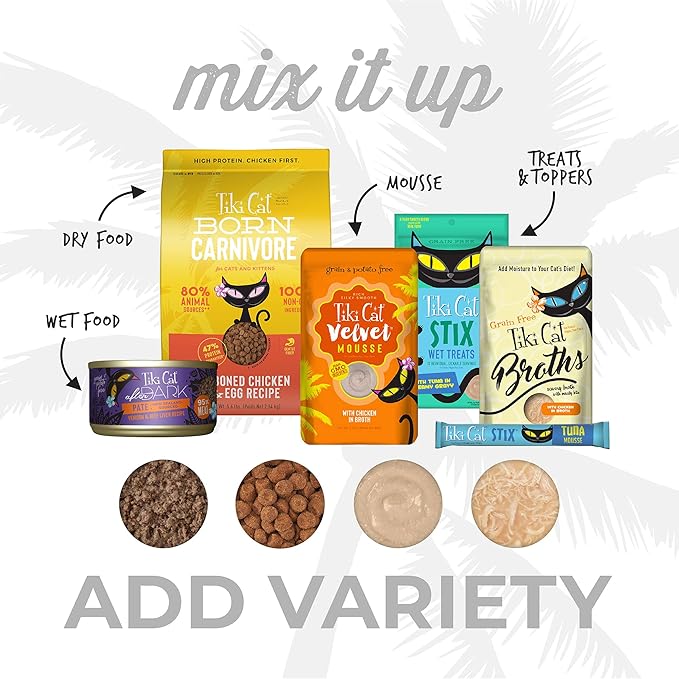 Tiki Cat Aloha Friends, Chicken, Pumpkin & Egg, Grain-Free & High Moisture, Wet Cat Food for All Life Stages 2.5 oz. Pouch (Pack of 12)