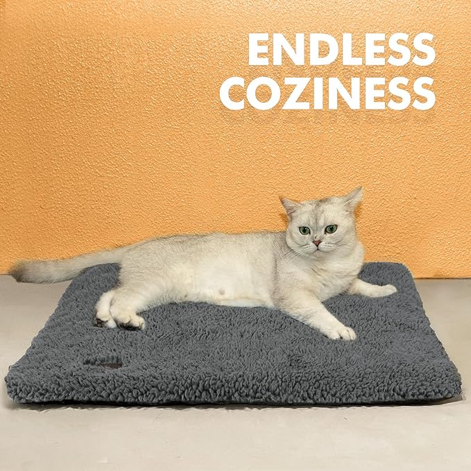 Self Warming Cat Bed Self Heating Cat Dog Mat 29.1 x 18.9 inch Extra Warm Thermal Pet Pad for Indoor Outdoor Pets with Removable Cover Non-Slip Bottom Washable
