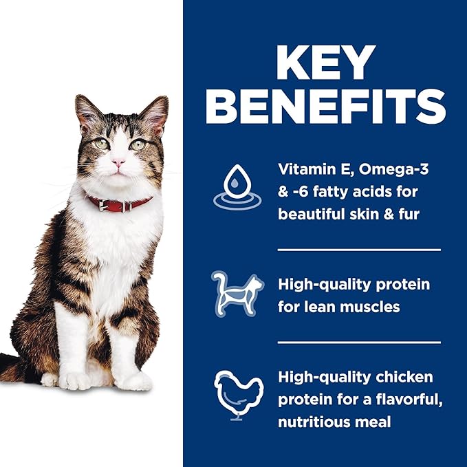 Hill's Science Diet Adult Hairball Control Chicken Recipe Dry Cat Food, 7 lbs.