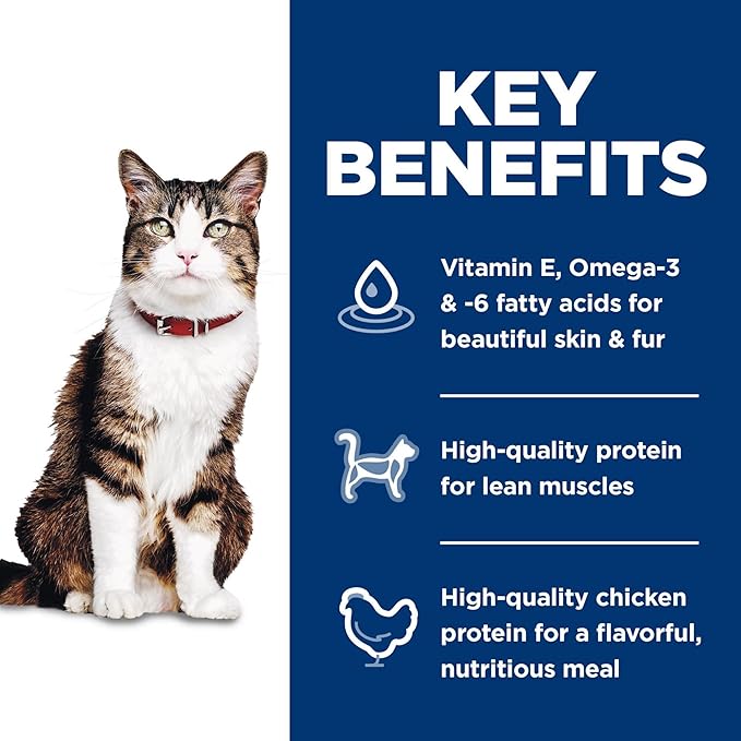 Hill's Science Diet Adult Hairball Control Chicken Recipe Dry Cat Food, 15.5 lbs.