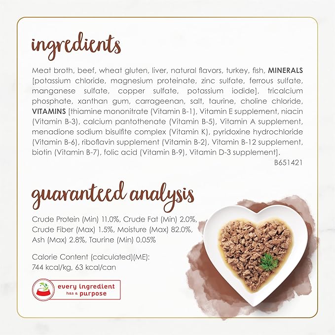 Purina Fancy Feast Wet Cat Food Natural Gourmet Naturals Beef Recipe in Wet Cat Food Gravy - (Pack of 12) 3 oz. Cans