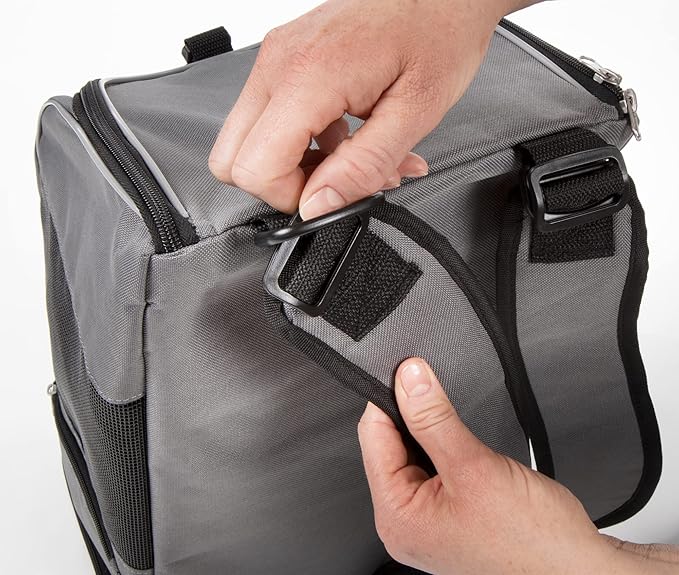 TrustyPup 2-in-1 Pet Backpack Travel Carrier, Airline Approved & Guaranteed On Board - Gray, Medium