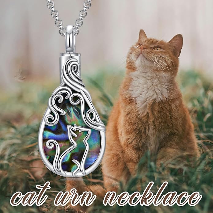 Animal Crystal Urn Necklace For Ashes Sterling Silver Butterfly Dragonfly Bee Phoenix Peacock Hummingbird Fox Angel Wing Pentagram Pentacle Cremation Necklace Heart Teardrop Urn Holder Necklaces For Women Memorial Jewelry