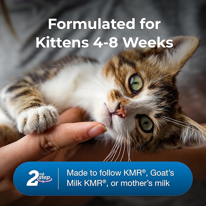Pet-Ag KMR 2nd Step Kitten Weaning Food - 14 oz, Pack of 3 - Powdered Kitten Weaning Formula with DHA, Natural Milk Protein, Vitamins & Minerals for Kittens 4-8 Weeks Old - Easy to Digest