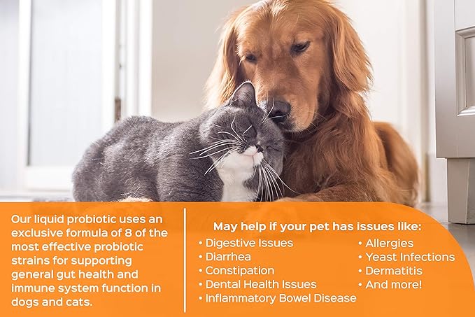 Humarian Probonix Dog Probiotic Drops - 8-Strain Probiotics for Dogs to Support Gut Health, Dental Health and More - 45 Billion CFUs - 30-Day Supply - Liver Flavor