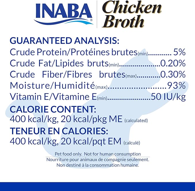 Inaba Chicken Broth, Shredded Chicken & Broth Side Dish/Topper for Cats with Vitamin E, 1.76 Ounce Pouch, 8 Pouches Total, Chicken and Tuna Recipe