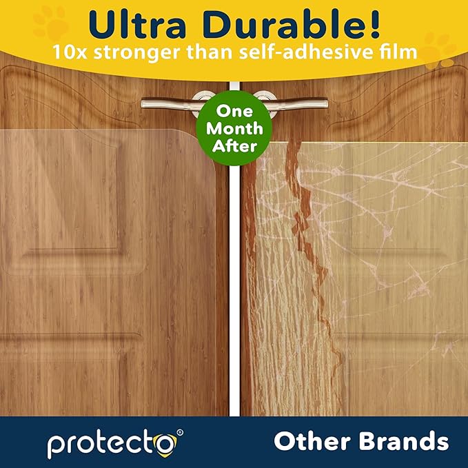 PROTECTO 2 Pack Door Protector from Dog Scratching, Cat Dog Scratch Door Protector, 35.5x24 Dog Door Scratch Protector for Indoors Outdoors, Easy Installation on Window, Wall, Glass Door, Screen Door