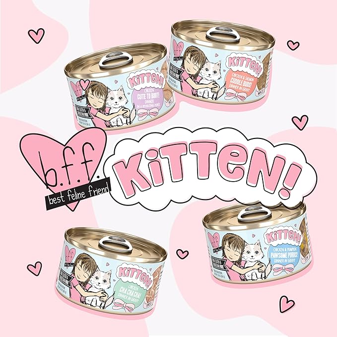 B.F.F. Kitten, Pawsome Purrs, 2.8oz Can (Pack of 12)