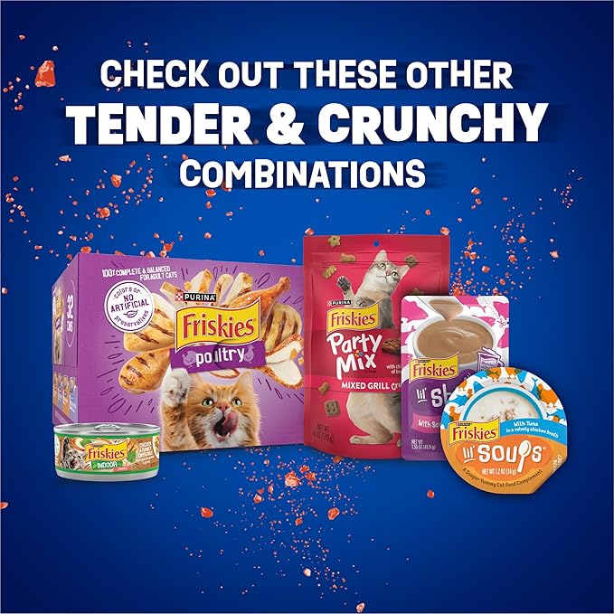 Purina Friskies Tender and Crunch'd With Flavors of Chicken, Beef, Carrots and Green Beans - (Pack of 4) 3.15 lb. Bags