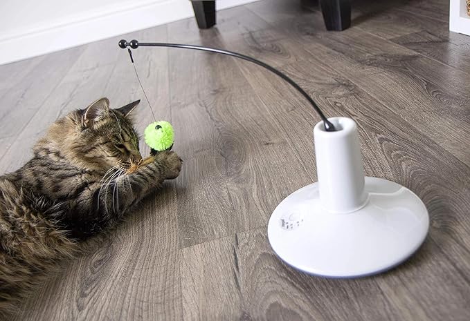 Petlinks Pure Commotion Electronic Motion Wand Cat Toy, Battery Powered - Gray/Green, One Size