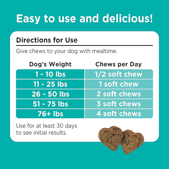 Solid Gold Vitamins and Supplements for Dogs and Cats - Soft Chews Multivitamin with Omega 3, Digestive Enzymes, 120 Count