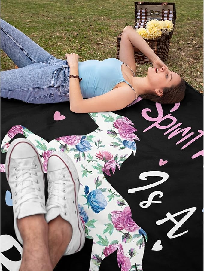RAMEN BLANKET My Spirit Animal are Horses Blanket Throw Super Soft and Cozy Blankets for Home Decoration, Couch, Bed, Sofa 80 in x 60 in Large for Adult for All Seasons