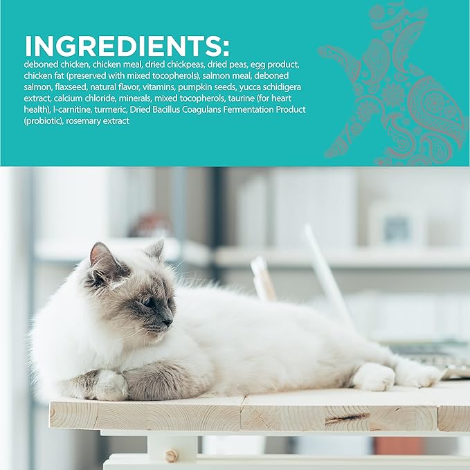 PURELUXE Grain and Gluten Free Cat Food, Kitten Elite Nutrition, Chicken, Chickpeas, and Salmon, for Kittens, Pregnant or Nursing Mothers, All Life Stages, Made in The USA, 3.3lbs