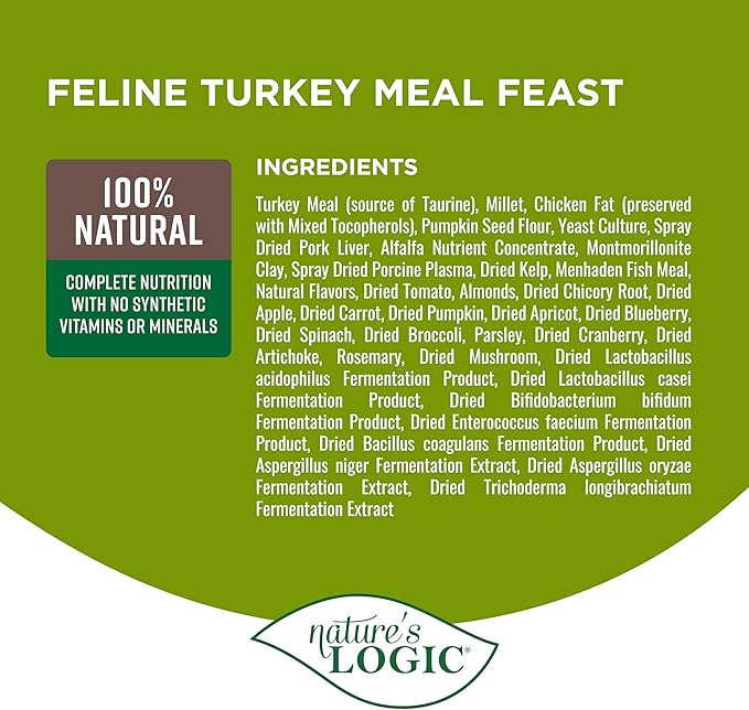 Nature's Logic Feline Turkey Meal Feast, 15.4lbs