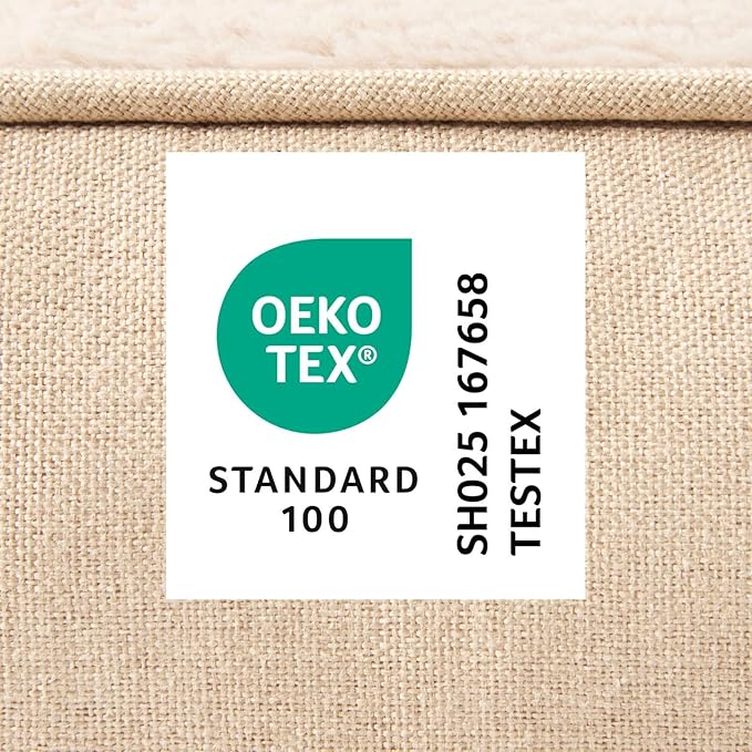 TOWN & COUNTRY EVERYDAY CuddleTown Comfy Solid Bolster Sofa Pet Bed, Supportive & Calming Egg Crate Foam, Water Repellent, Non-Slip Bottom, Machine Washable Cover, Beige, Medium 28"x23"x8"