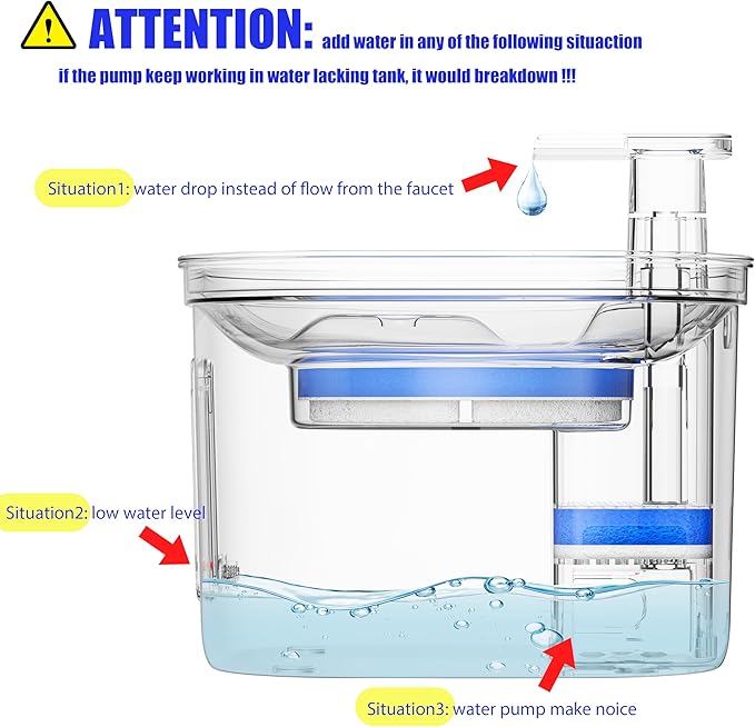 Cat Water Fountain, Stainless Steel Pet Water Fountain for Cats Inside, 3 Filters&Ultra-Quiet Pump, 2.2L/73oz Automatic Dog Dispenser Water Bowl, Multiple Pets Water Fountain
